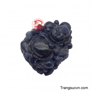 Mặt Phật Di Lặc Sapphire có thể bọc vàng làm món đồ trang sức.