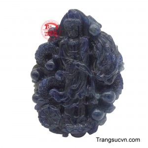 Mặt Quan Âm Bồ Tát đá sapphire