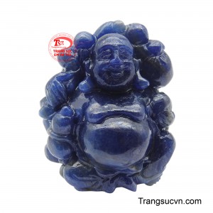 Mặt Sapphire Phật Di Lặc cười tươi hiện lên với nụ cười bừng sáng giúp xua đi mọi muộn phiền.