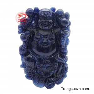 Mặt sapphire Phật Di Lặc tài lộc