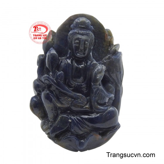 Mặt Phật Quan Âm an nhiên Sapphire