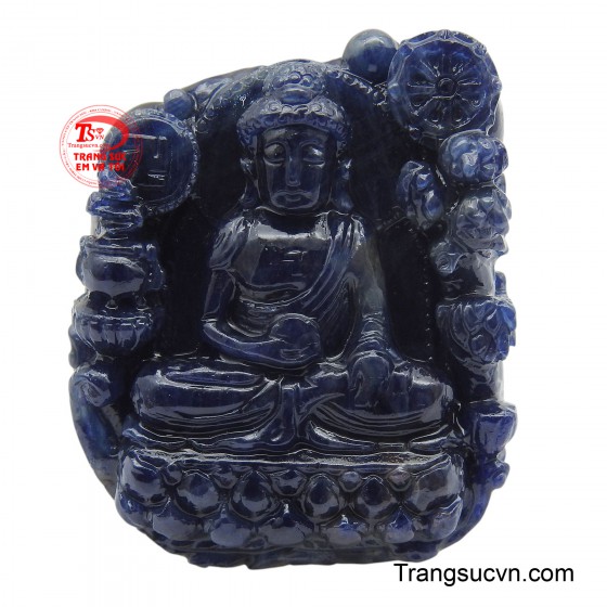 Mặt Sapphire Phật A Di Đà thiên nhiên