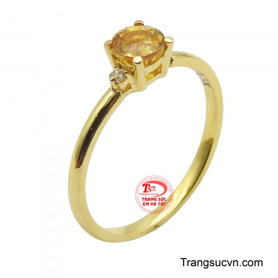 Nhẫn nữ Sapphire vàng nhỏ xinh