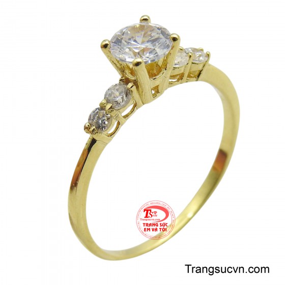 Nhẫn vàng đơn giản cho nữ