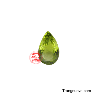 Viên Peridot giọt nước đẹp là biểu tượng của sự tinh khiết và hy vọng.
