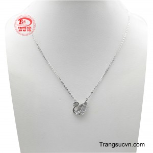 Dây chuyền nữ thiên nga vàng trắng