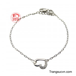 Lắc tay nữ vàng trắng 10K tinh tế