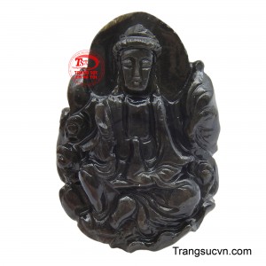 Mặt đá sapphire Quan Âm Bồ Tát đẹp