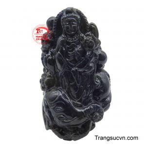Mặt đá Sapphire Quan Âm đẹp