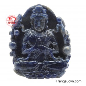 Mặt dây Saphir Phật A Di Đà