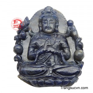 Tượng Phật A Di Đà ngồi trong tư thế kiết già, hai tay bắt ấn Thiền Định, toát lên vẻ an lạc và trang nghiêm.