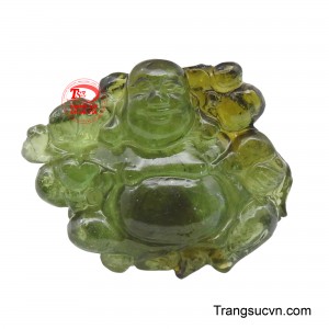 Mặt Phật Di Lặc đá Tourmaline