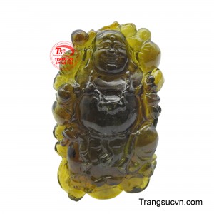 Mặt Phật Di Lặc Tourmaline