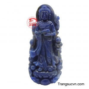 Mặt Phật Dược Sư sapphire thiên nhiên