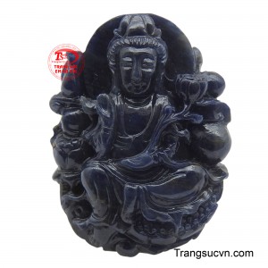 Mặt Quan Âm sapphire từ bi