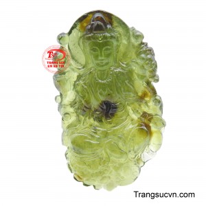 Mặt Quan Âm Tourmaline từ bi