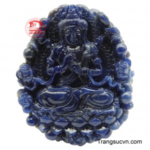 Mặt Sapphire thiên nhiên Phật Quan Âm