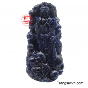 Quan Âm Bồ Tát đá sapphire thiên nhiên