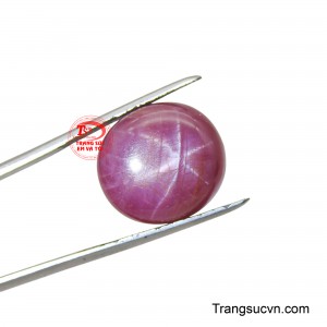 Viên Ruby sao 26 Carat tỏa ra sắc đỏ thẫm nồng nàn, lấp lánh như ngọn lửa của sự sống.