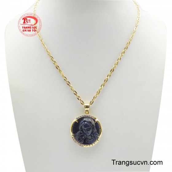 Bộ dây Đức Mẹ đá Sapphire