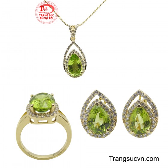 Bộ dây Peridot kiêu sa