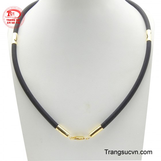 Dây chuyền cao su bọc vàng 10K