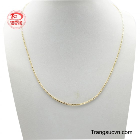 Dây chuyền chữ O vàng 18K