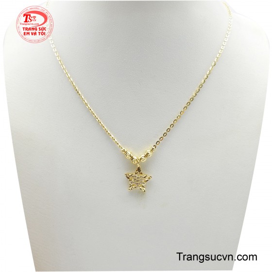Dây chuyền vàng 10K tỏa sáng
