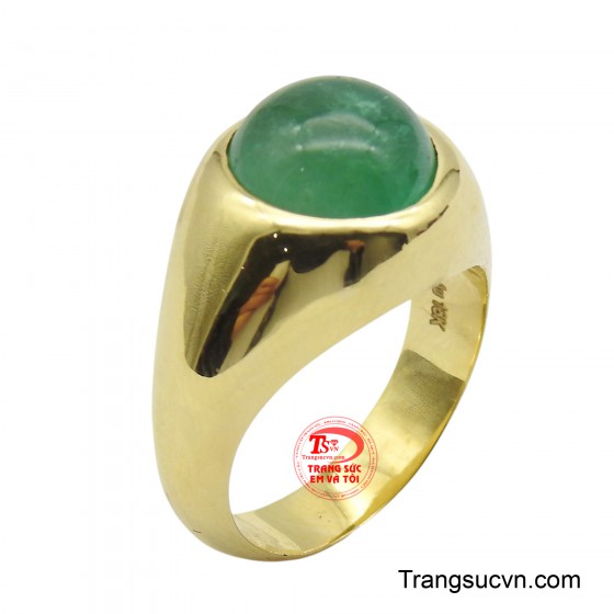 Nhẫn nam vàng 18K gắn đá