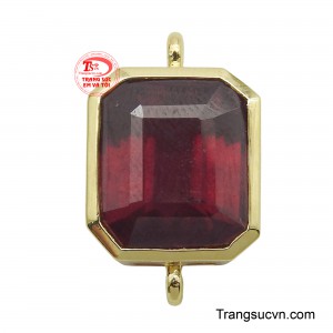 Mặt dây Garnet vàng 10K