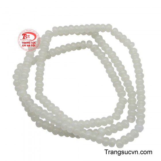 Chuỗi đeo tay ngọc cẩm thạch trắng