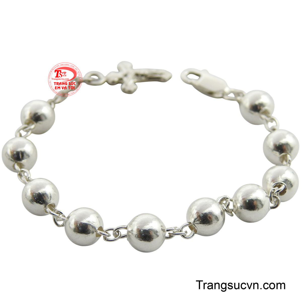 Điểm nhấn chính là chi tiết thánh giá được gắn ở cuối vòng, tượng trưng cho đức tin và sự cứu rỗi.