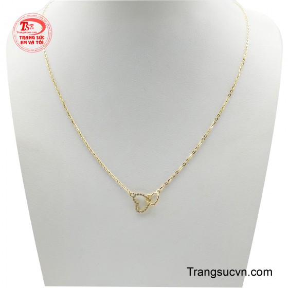 Dây chuyền trái tim vàng 18K
