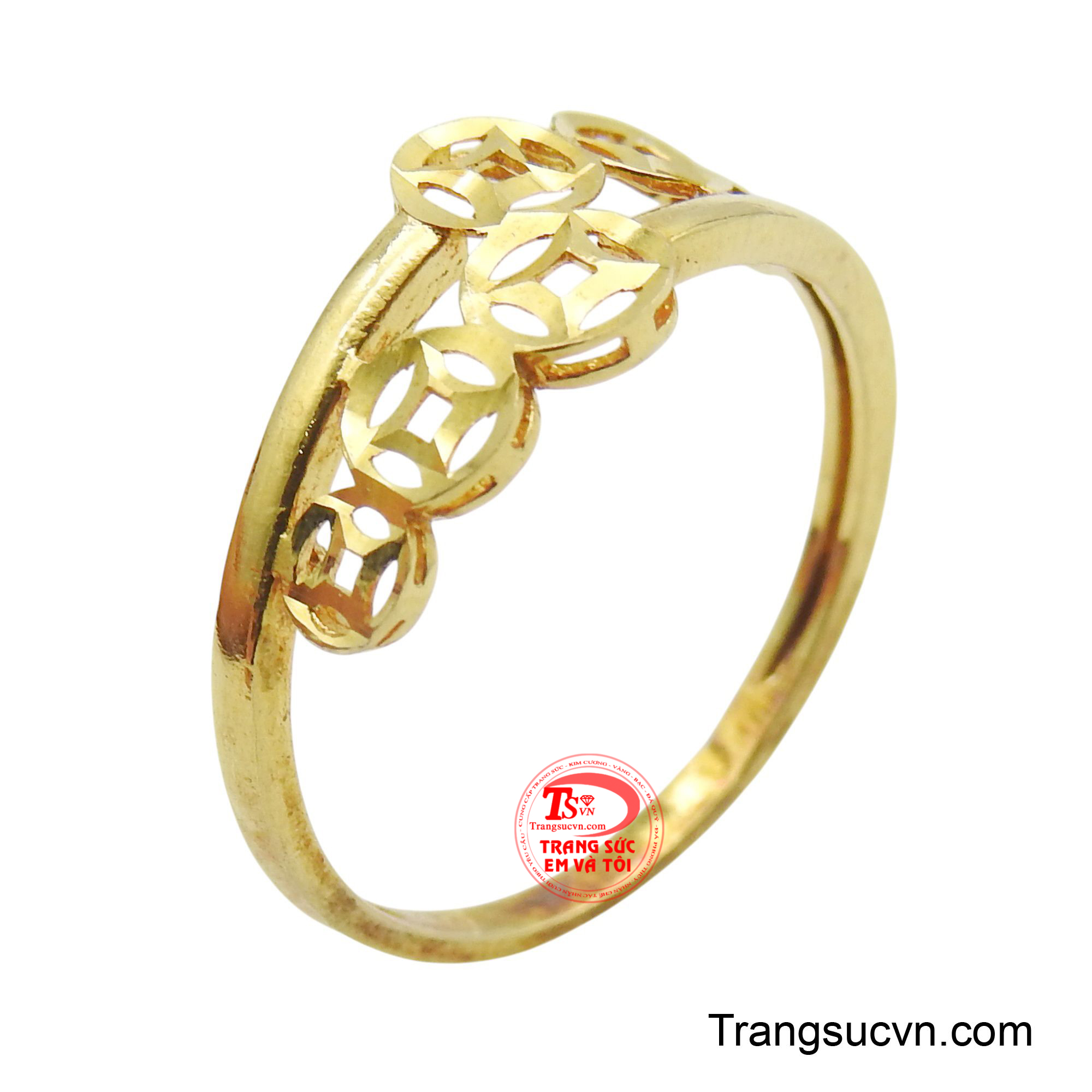 Nhẫn nữ kim tiền vàng 10K may mắn là sự kết hợp hài hòa giữa trang sức và yếu tố phong thủy.