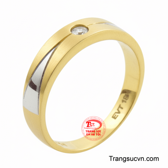 Nhẫn nữ vàng tây 18K đơn giản