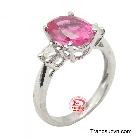 Nhẫn nữ vàng trắng 18k tinh tế