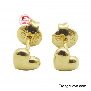 Hoa tai tim vàng 10K là một biểu tượng ngọt ngào và cổ điển của tình yêu.