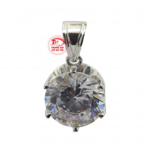 Mặt nữ vàng trắng 18K gắn đá là một thiết kế tinh tế và đơn giản, làm nổi bật vẻ đẹp thuần khiết của viên đá quý.