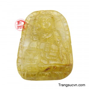 Hình ảnh Phật được khắc họa tinh xảo, với ánh sáng vàng lan tỏa, tượng trưng cho trí tuệ và sự giác ngộ. 