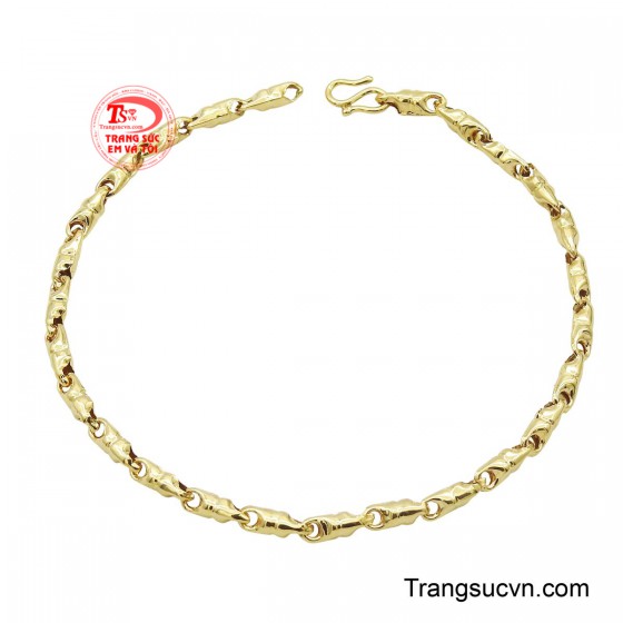 Lắc tay nam vàng tây 10k đơn giản