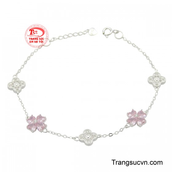 Lắc tay nữ bạc duyên dáng