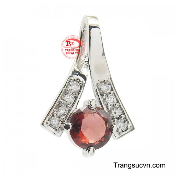 Mặt nữ vàng trắng gắn đá