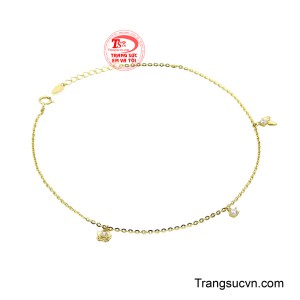 Lắc chân vàng 10k thanh lịch
