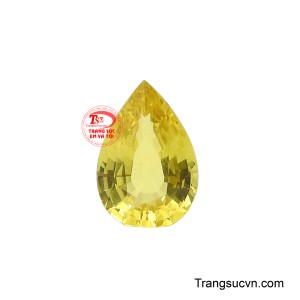 Viên sapphire vàng hoàng kim có vẻ đẹp rực rỡ trong trẻo của chúng tỏa sáng như mặt trời.