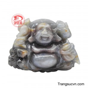 Mặt phật di lặc tịnh lạc được khắc họa mềm mại, an hòa, lan tỏa cảm giác thư thái và ấm áp. 