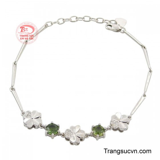 Lắc tay nữ vàng trắng kiêu sa