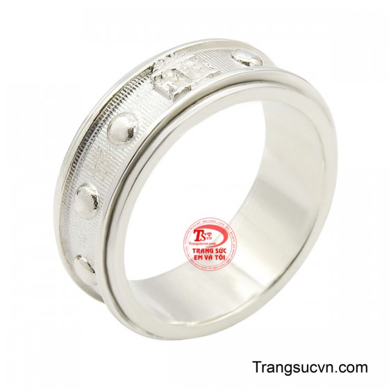 Nhẫn nam bạc thời thượng