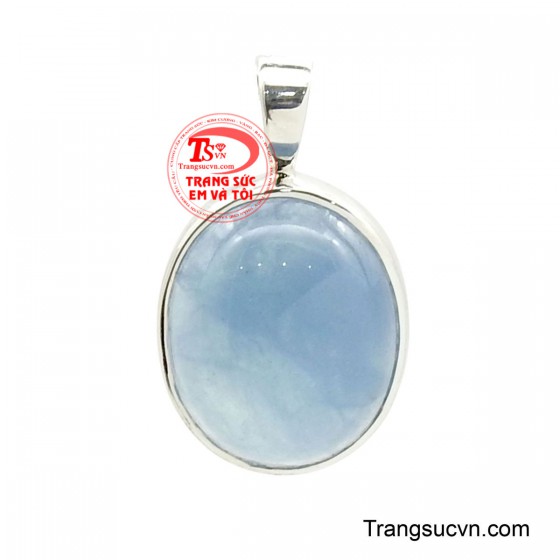 Mặt aquamarine bọc bạc