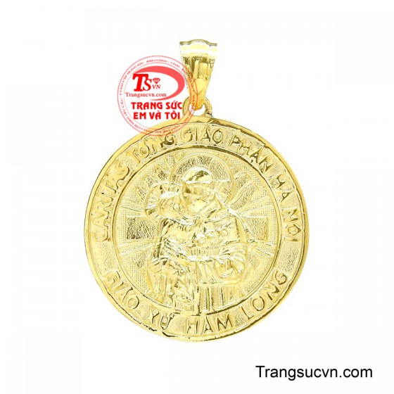 Mặt Dây Bạc Giáo Sứ Hàm Long