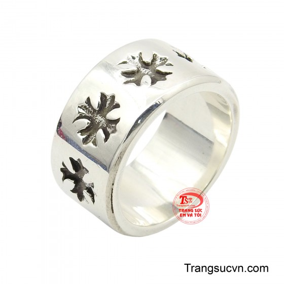 Nhẫn bạc nam cuốn hút